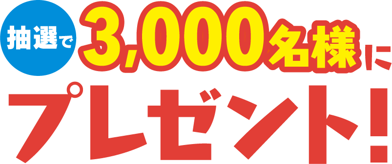 抽選で3,000名様にプレゼント